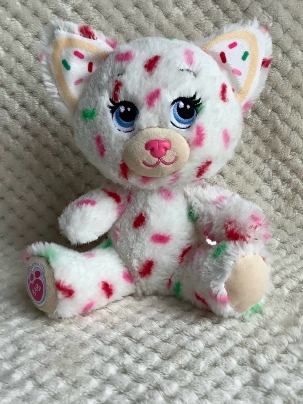 Build A Bear Buddies White Sprinkles Kitty Cat 2017 Mini 7in BAB Stuffed Animal - Picture 2 of 12